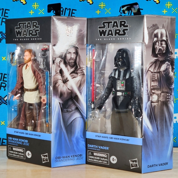 Darth Vader & Wandering Jedi Obi-Wan Kenobi Star Wars The Black Series Hasbro - Picture 6 of 11